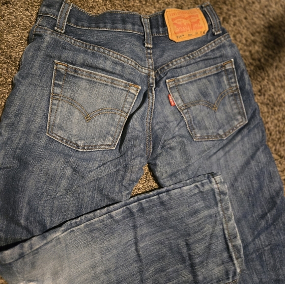 LEVIS 514 Straight leg kids distressed jeans sz8reg 24/22 like new - Picture 5 of 5
